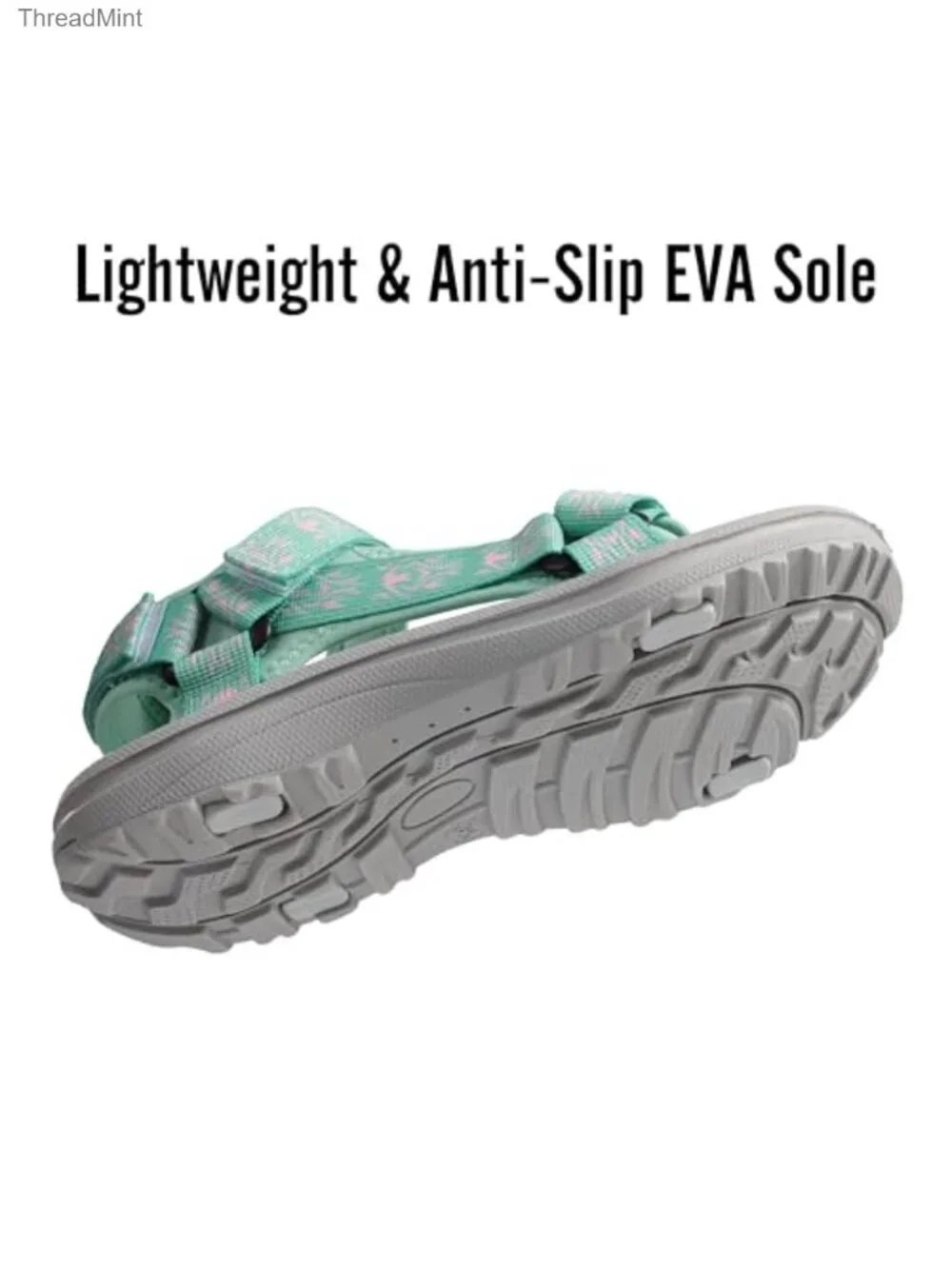 Unisex Kids Sport Sandals Lightweight Non-Slip Athletic Hook and Loop Open Toe